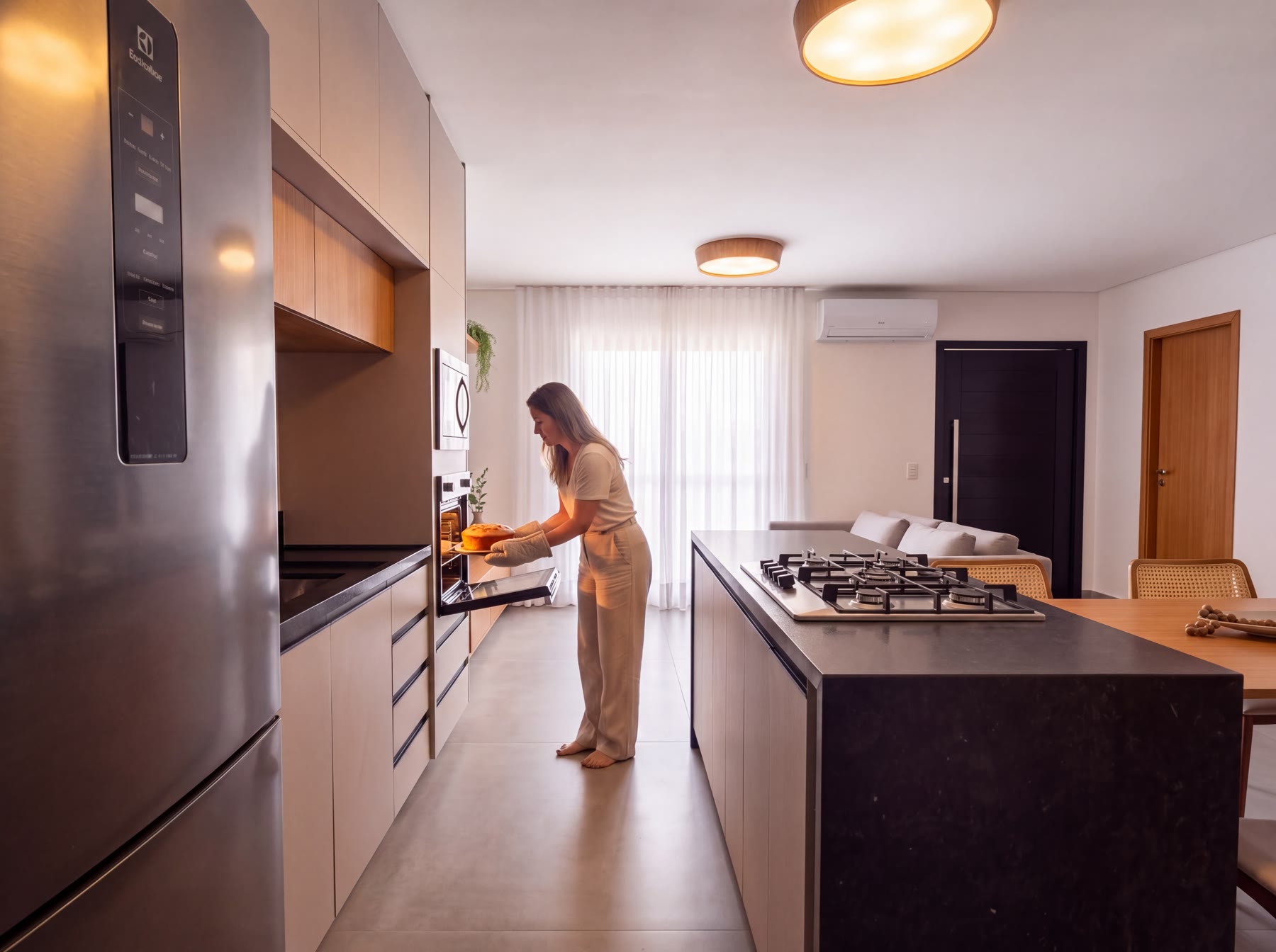 Cozinha integrada com ilha